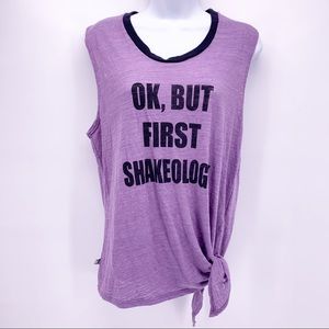 Beachbody “Ok, But First Shakeology” Tank Top Size XS